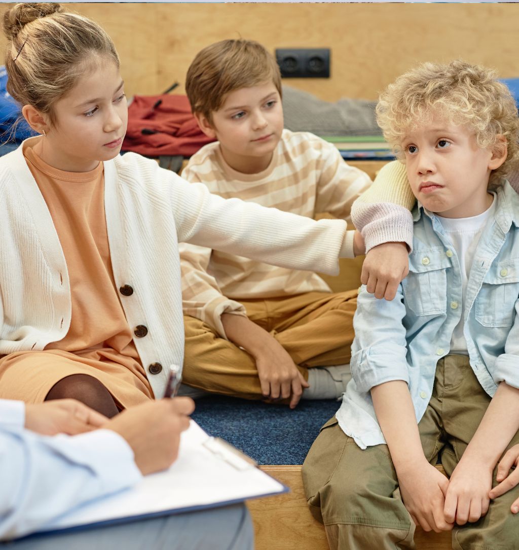 Support Group Meeting with Children